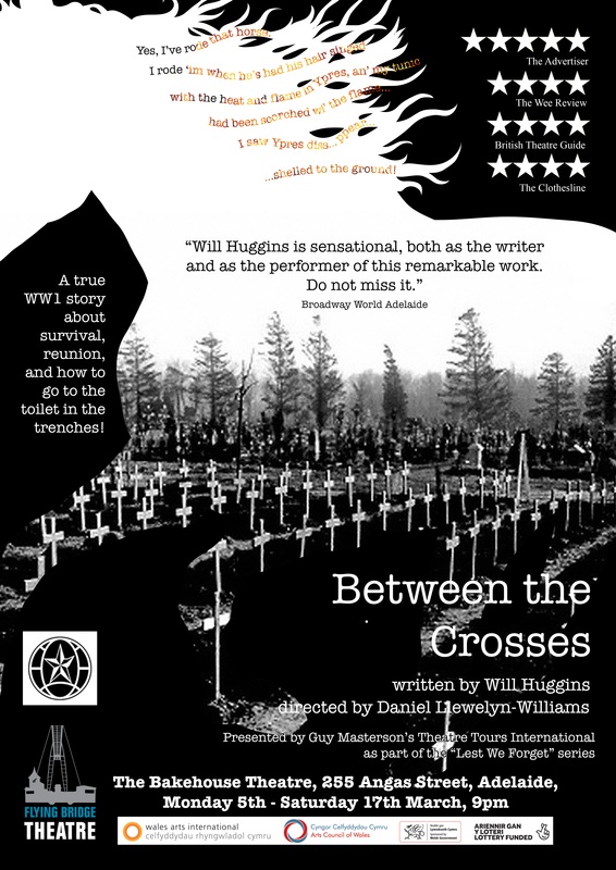 between the crosses